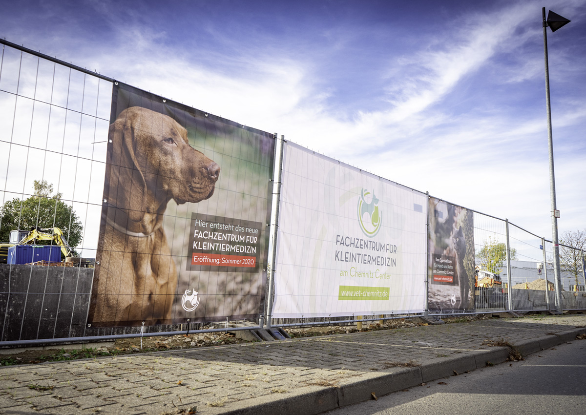 Baustellenbanner für VET-Chemnitz!